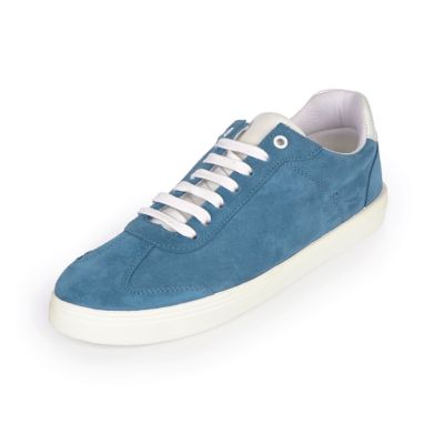 Light blue suede trainers